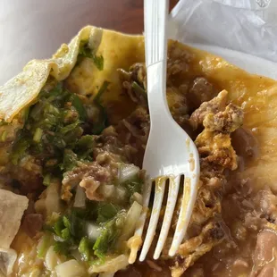 Chorizo and egg burrito