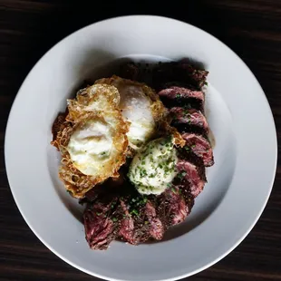French skirt steak &amp; eggs for Sunday brunch at Nuno&apos;s in upland CA