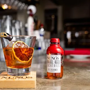 Nuno&apos;s own barrel aged cocktail program