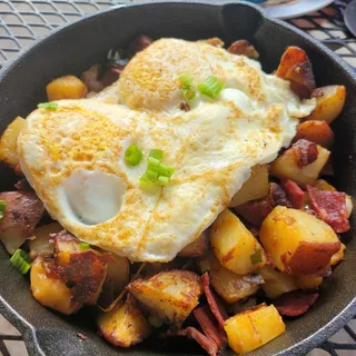 Homemade Corned Beef Hash and 2 Eggs