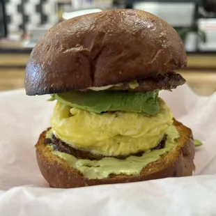 Pork Sausage Breakfast Sandwich. Fire!!