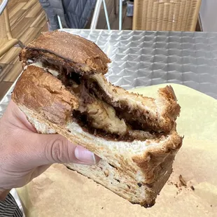 Toast with Nutella and Banana