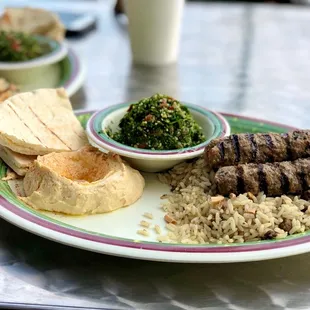 Charbroiled Beef Kafta Over Hashwa. August 2021.
