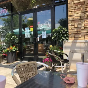 Patio view of entrance