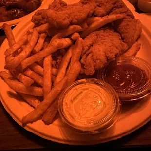 My favorite &quot;eat like a child&quot; meal - chicken tenders and fries