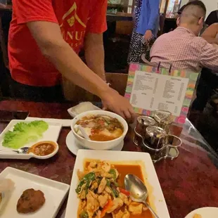 Chef Nunu fixing up our noodle soup