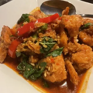 Crispy Shrimps with Basil