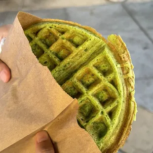 Pandan waffle