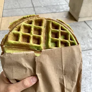 Pandan waffle