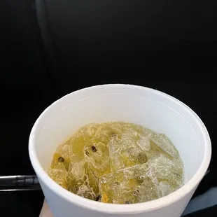 This was how filled the cup was.
