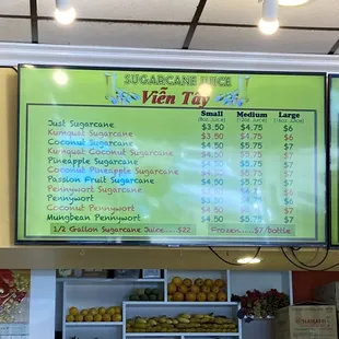 Menu prices as of October 2023