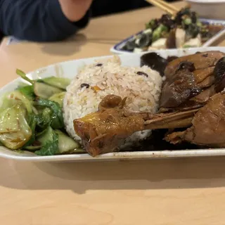 Rice Bowl with Mushroom and Quarter Chicken