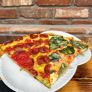 Pepperoni Pesto Slice