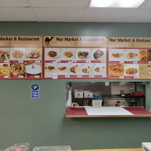 Menu at Nur Market July 2022