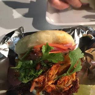 a pulled pork sandwich