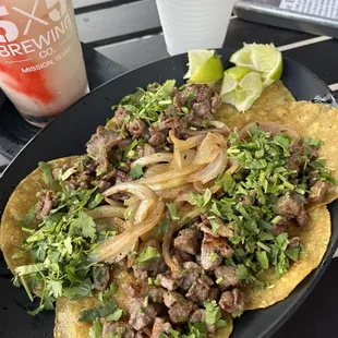Bistek taco plate