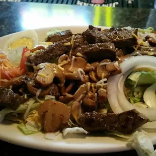 a plate of food on a table