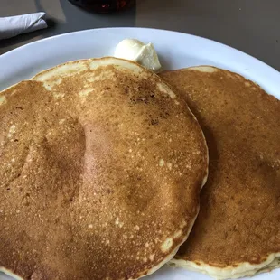 Beer bettered pancakes,  surprisingly unsweet, unlike any pancakes I've had before. It's good!