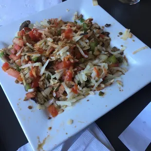 a plate of food on a table
