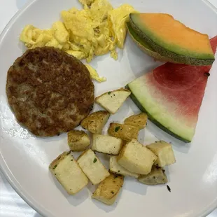 Kids breakfast with sausage patty