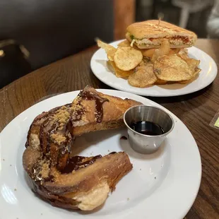 Capri panini and Churro-Chocolate French toast