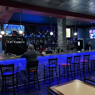 The bar area of the restaurant.