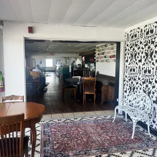 the dining room and kitchen