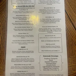 Salads, bowls &amp; sandwiches