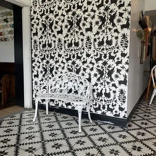 My favorite - cute stenciled wall art!