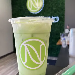 Honeydew Milk Tea w/ Tapioca Pearls