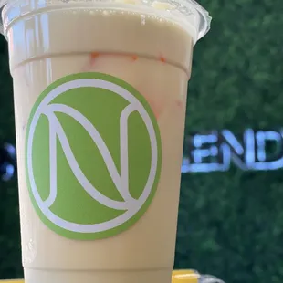 Mango Milk Tea w/ Tapioca Pearls