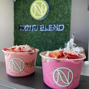 Berry Sweet Bowl w/ extra layer of granola and Pitaya Bowl