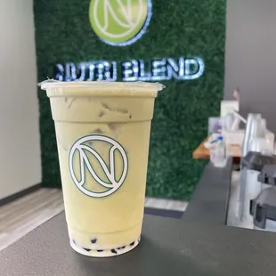 Matcha Milk Tea w/ Tapioca Pearls