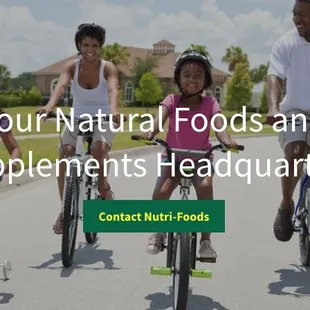 a family riding bicycles