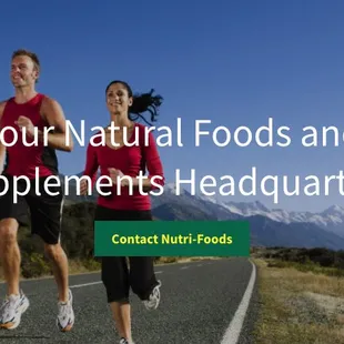 two people running on a road