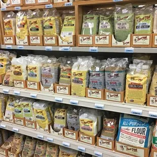 a variety of nuts and cereals