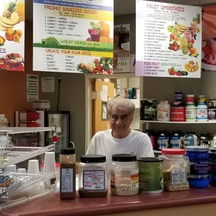 a woman behind the counter