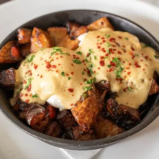 Brisket Hash 
Two eggs, brisket hash, bearnaise