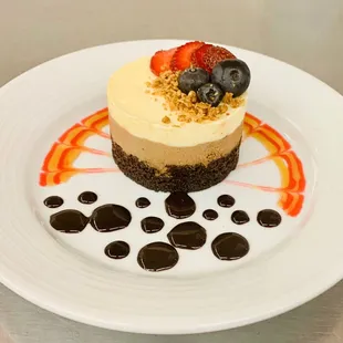 a dessert on a plate