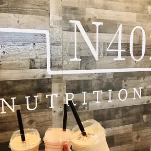 vanilla cappuccino, strawberry shortcake, and a birthday cake shake