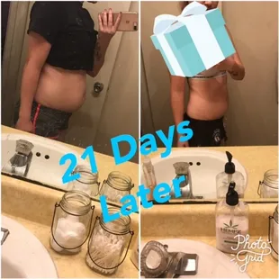 a picture of a woman holding a box of 24 days later
