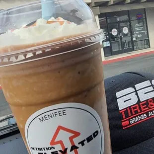 Next to the donut shop!