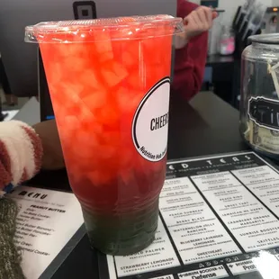 The grinch! Holiday drink