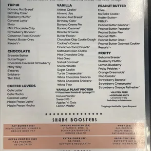 Shake Menu