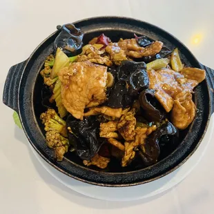 a bowl of food on a table