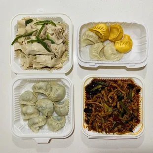 Green pepper dry tofu with pork  Spicy garlic pork  Winter melon steam dumplings  Lamb steam dumplings