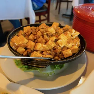 Salted fish and chicken with tofu and pot