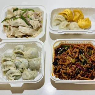 Green pepper dry tofu with pork  Spicy garlic pork  Winter melon steam dumplings  Lamb steam dumplings