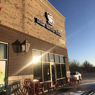 the outside of the building