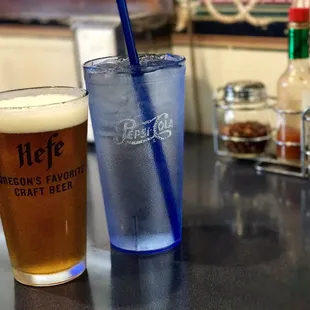 Delicious refreshing beer after the slopes.